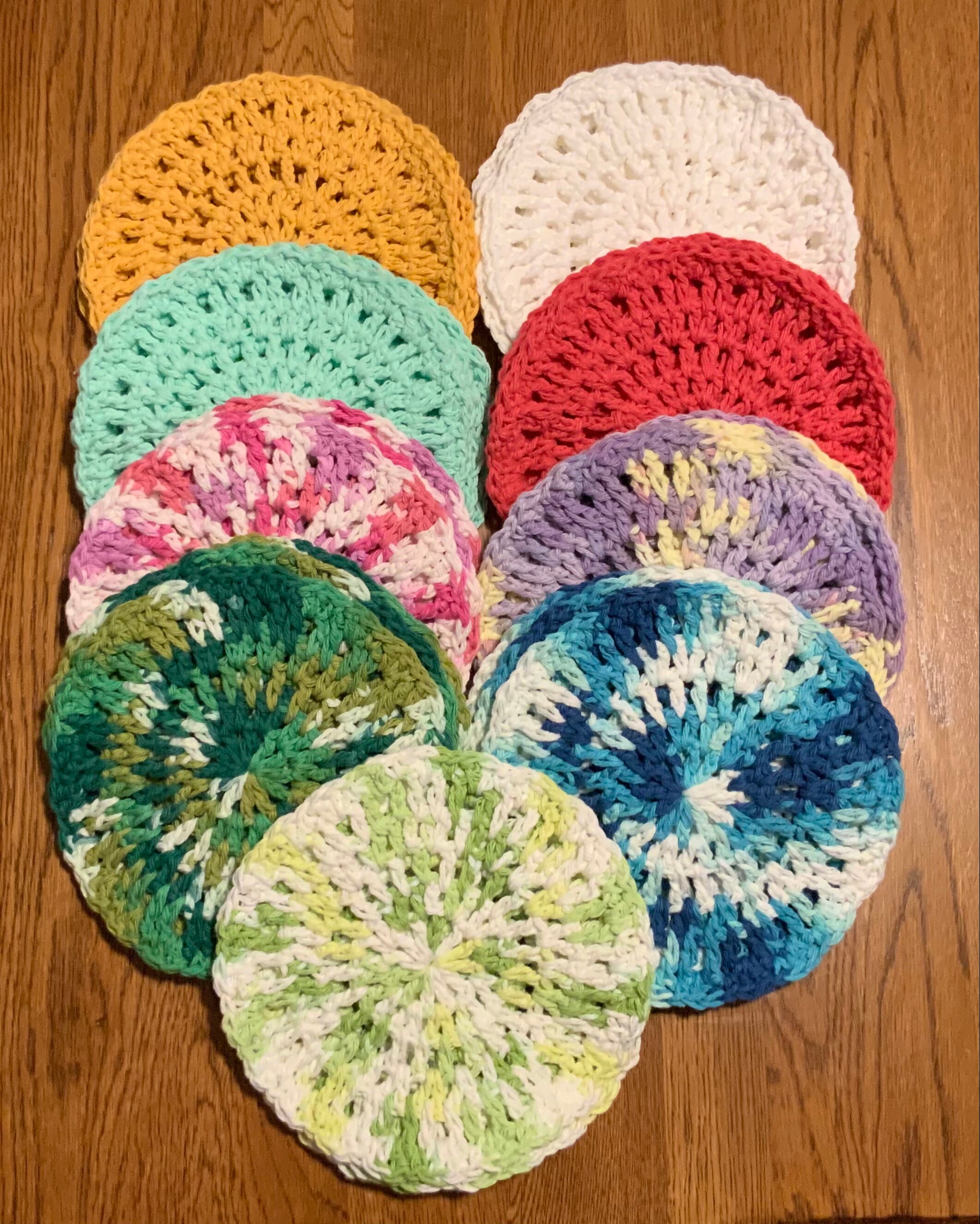 Sale/Round Crochet Cotton Dishcloths Etsy