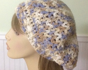 Slouchy Beret Dread Tam/Crochet Hat/Crochet Hat