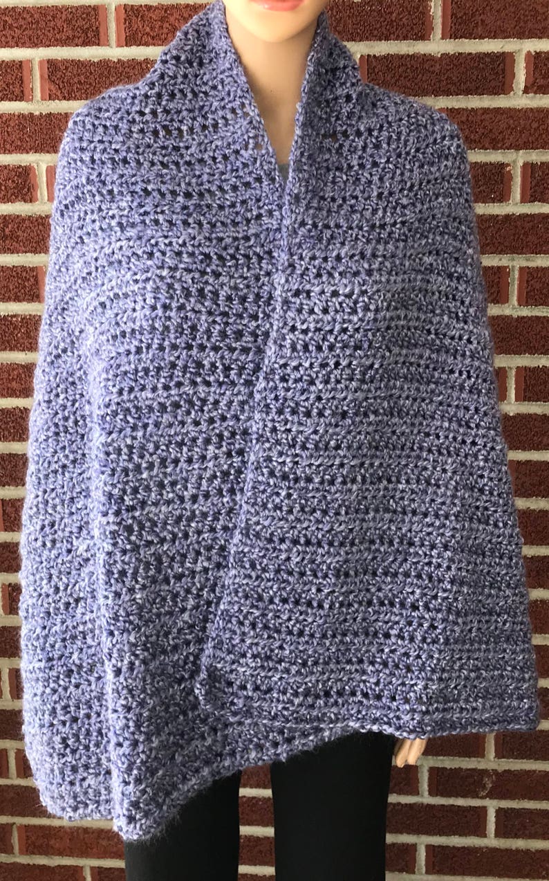 Homespun Rectangular Prayer Shawl in the Color Purple Aster Etsy