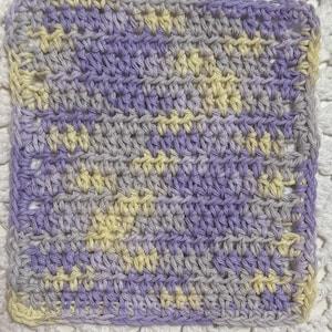 Crocheted Solid Cotton Dish Cloth Lilac Ombre
