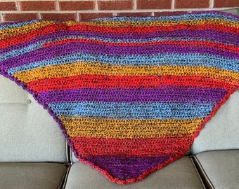 Boho Hippy Shawl in Homespun