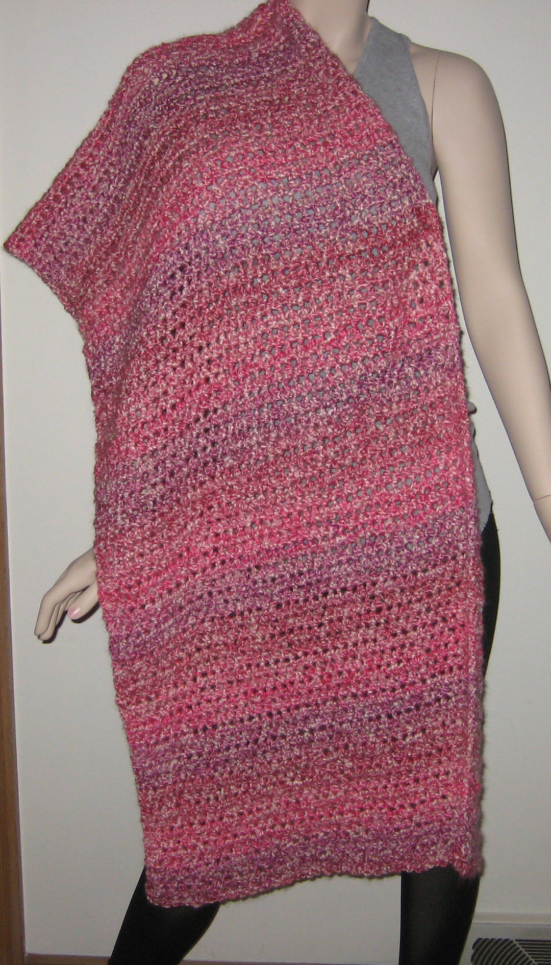 Homespun Prayer Shawl in the Color Cherry Blossom Etsy