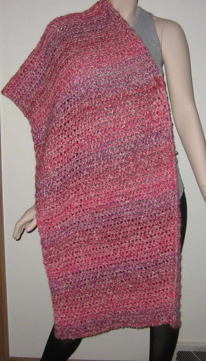 Homespun Prayer Shawl in the color Cherry Blossom image 1