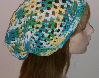 Cotton Open Stitch Dread Tam in Mod Ombre