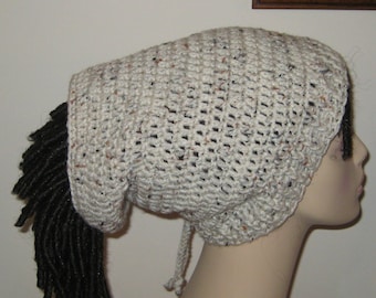 Dread Sock/ Dread Tube/Crochet Hat In Aran Fleck