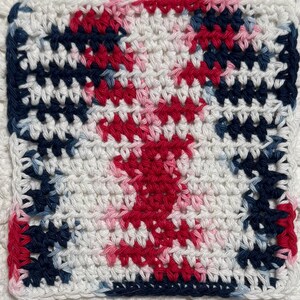 Crocheted Solid Cotton Dish Cloth Americana