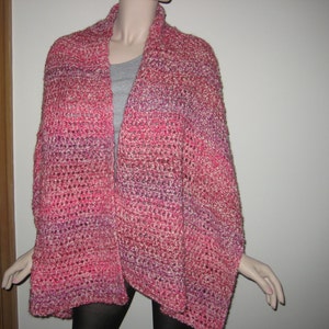 Homespun Prayer Shawl in the color Cherry Blossom image 2