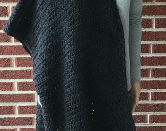 Homespun Scialle di preghiera in nero
