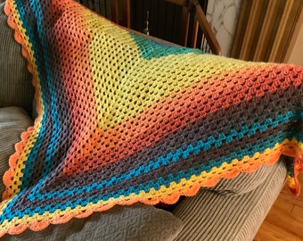Crochet Boho Granny Shawl