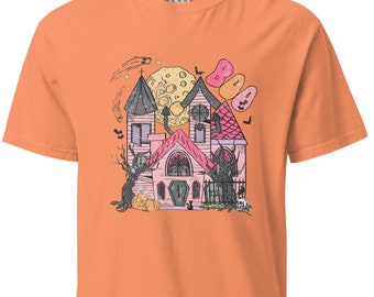 Haunted House Halloween Shirt: Creepy Comfort Colors T-Shirt (100% Cotton)