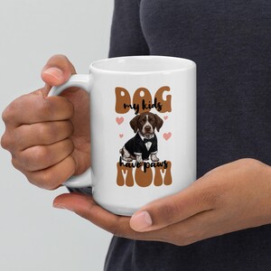 Taza de café con diseño de perro braco alemán de pelo corto • Taza de café con diseño de perro y patitas