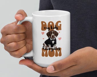 Mok moeder kortharige staande hond • Hond Kids Have Paws Koffiekopje