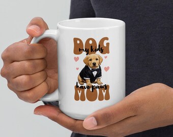 Mok labrador moeder • Dog Kids Have Paws Coffee Cup