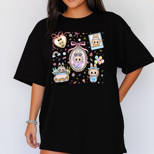 Labubu Shirt Picture Frame Picture Frame Collage T-Shirt Aesthetic Labubu Tee, Scrapbookcore Graphic Tee, Cute Collectible Top