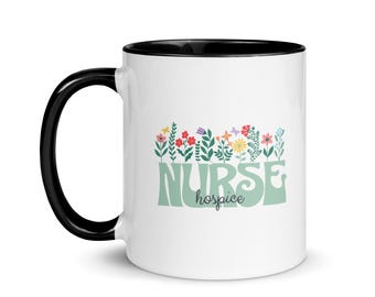 Bloemenmok verpleegster verpleegster | Botanisch ontwerp met wilde bloemen, afstudeercadeau