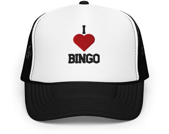 I Heart Bingo geborduurde truckerhoed - FOB geïnspireerde poppunkpet