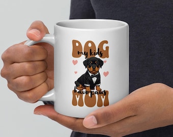 Rottweiler moedermok • Hondenliefhebber koffiekopje • Keramisch cadeau