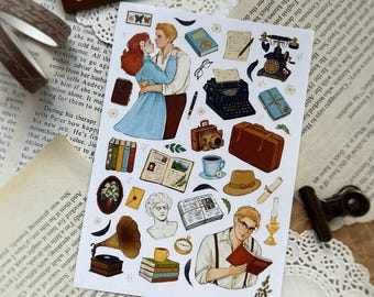 神聖なるライバルたちステッカーシート | Booktok ファンタジーロマンス