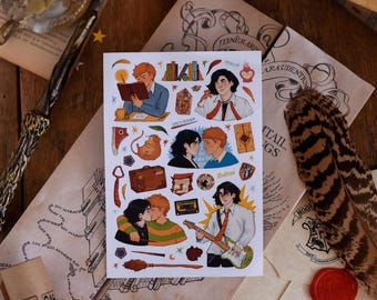 Wolfstar Pride Sticker Sheet: Marauders LGBT Sirius Remus Stickers