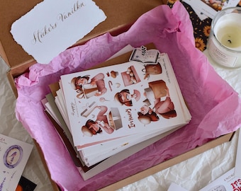 Mystery Sticker & Postcard Grab Bag: Hand-Drawn Paper Goods