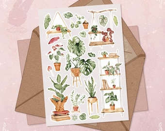 Botanical Plants Sticker Sheet: Journaling & Craft Stickers