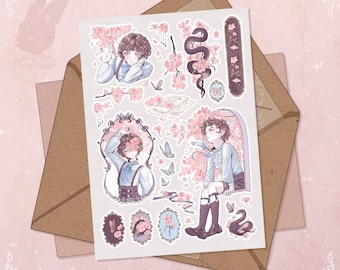 Sakura Sticker Sheet: Spring Blossom April, Scrapbook Bullet Journal