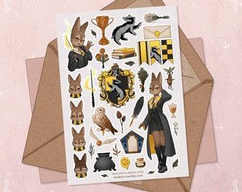 Hufflepuff Sticker Sheet, Planner Stickers