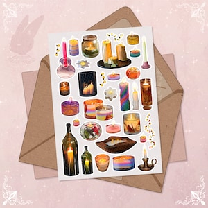 Stickervel Kaarsen Affirmatie BuJo Schattige kaars dagboekstickers plakboek plannerstickers hygge kaars herfst gezellig leesdagboek
