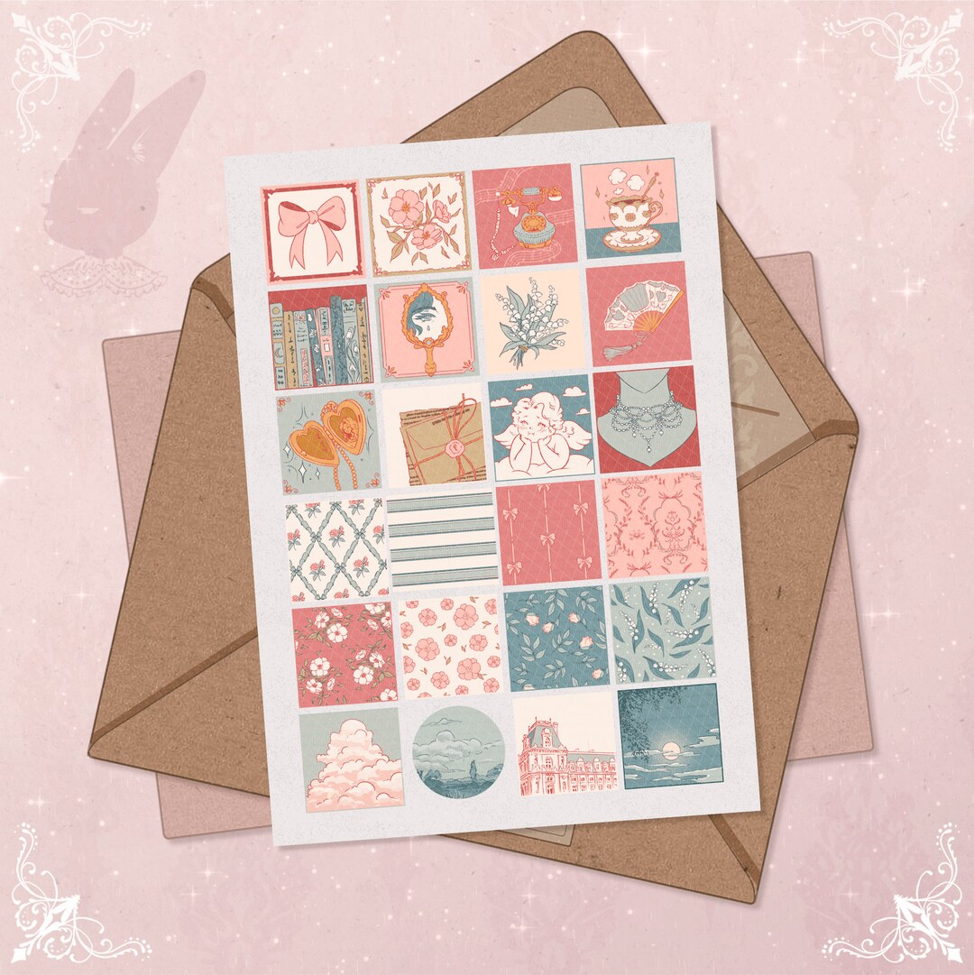 Princesscore Stickers Royalcore Cottagecore Sticker Sheet: Fairytale Princess Stickers - Etsy