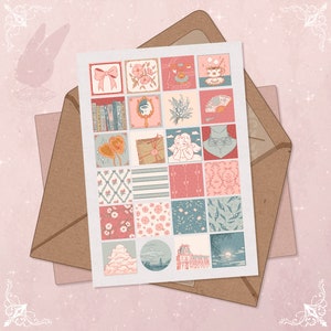 Royalcore Aufkleber Fairytale Aufkleber Cottagecore Sticker Blatt Princess Core Mystery Sticker Blatt
