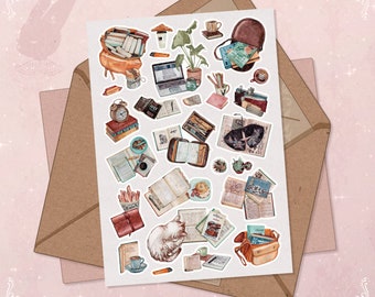 Book Therapy Sticker Sheet: Back to School Journal Planner Stickers