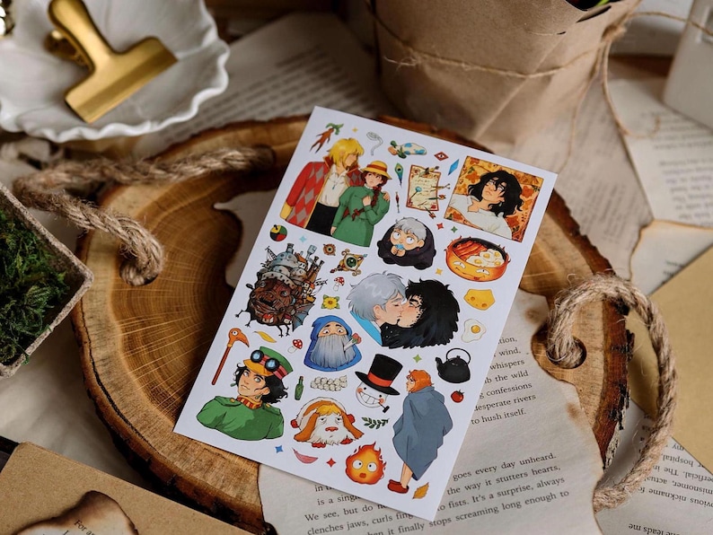 Howl's Moving Castle Sticker Sheet: Anime Journaling Stickers - Etsy