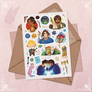 Folha de adesivos Arcane (Victor, Jayce, Mel) Adesivos de anime {NÃO À PROVA D'ÁGUA} Adesivos de fanart feitos à mão por artistas