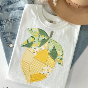 Faux Quilted Patchwork Lemon Comfort Colors Shirt, Vintage Quilt Lemon, Lemon Floral Graphic Tee, Coquette Lemon Shirt, Summer T-shirt image 9