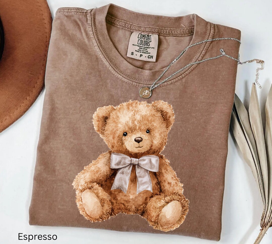 Comfort Colors Teddy Bear Shirt, Watercolor Bear Shirt, Trendy Bear Tee ...