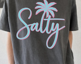 Salty Comfort Colors Shirt, Salty Shirt, Beach Shirt, Beach Vacation Shirt, Trendy Beach Shirt, Summer Shirt, Cute Summer Outfits For Women