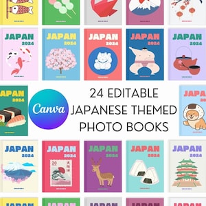 Anpassbare Designer Reise Fotobuch Vorlage | Ebook Vorlage | Dekoratives Kaffeetischbuch | Canva Vorlage | Japan Reisefotobuch