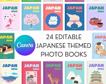 Japanese Travel Photo Book Template: 24-Page Canva Ebook (A4)