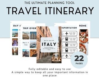 Agenda di viaggio digitale modificabile