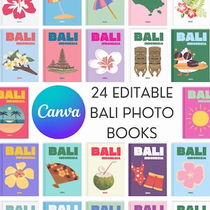 Customizable Designer Travel Photo Book Template | Ebook Template | Decorative Coffee Table Book | Canva Template | Bali Travel Photo Book