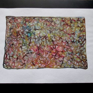 Original Watercolor Painting: Abstract Art with Gold Ink (11x15)