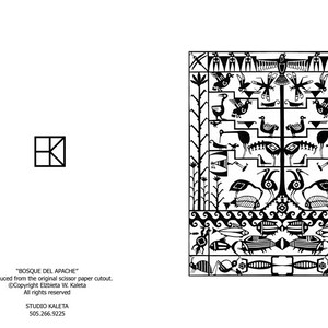 Southwest Mimbres Greeting Cards, Set of Four, Black/White image 2