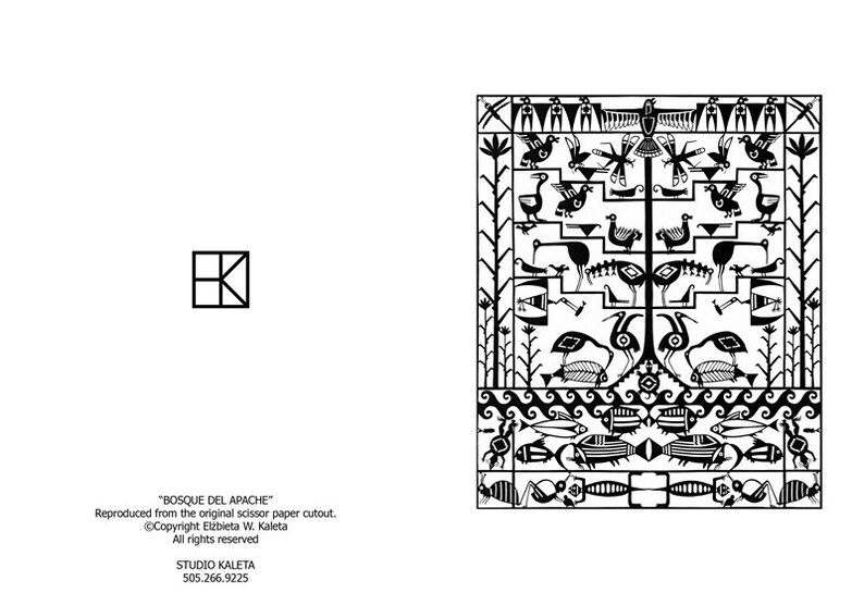 Southwest Mimbres Greeting Cards, Set of Four, Black/White image 2