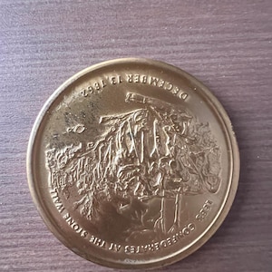 Fredericksburg Battlefield Lee&#39;s Stonewall Civil War Coin Gold Tone
