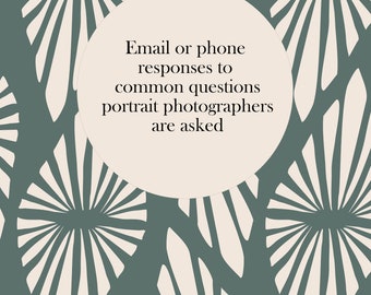 Email or Phone responses to common, and difficult, questions Portrait Photographers get asked