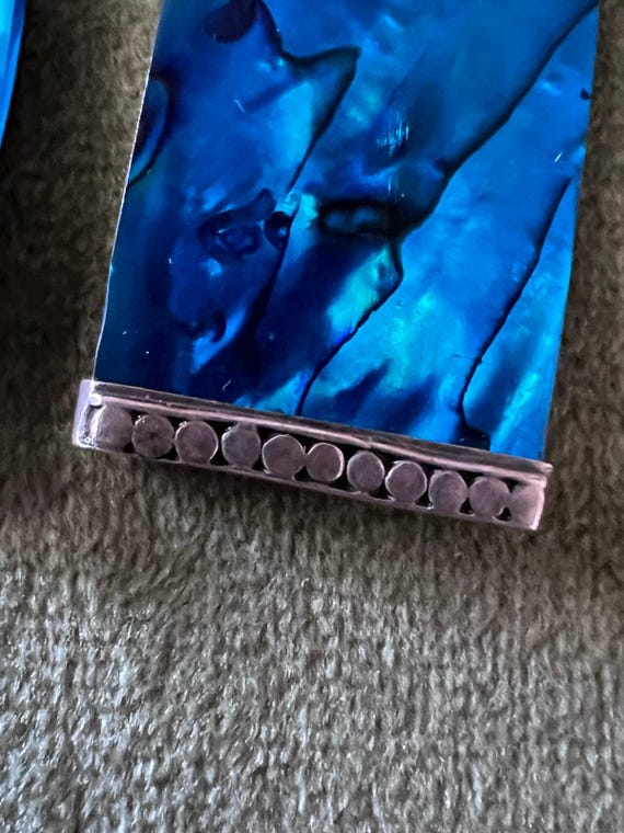 Reversible Abalone Shell Earrings Sterling Silver… - image 10