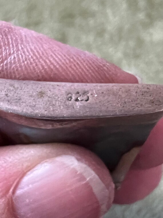 Reversible Abalone Shell Earrings Sterling Silver… - image 9