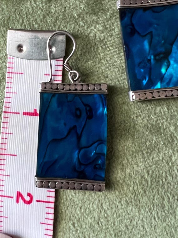 Reversible Abalone Shell Earrings Sterling Silver… - image 8