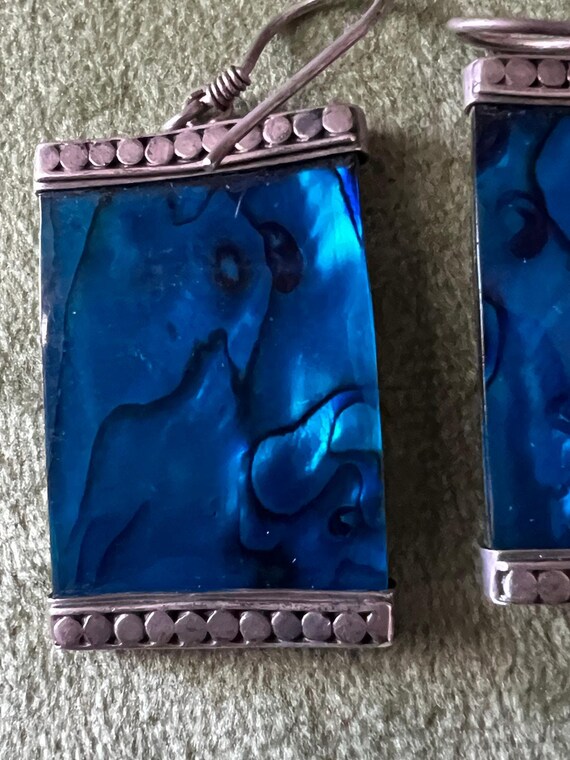 Reversible Abalone Shell Earrings Sterling Silver… - image 6