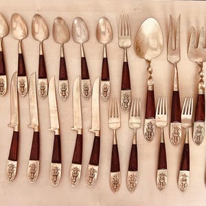 カトラリー(スプーン等) Thai Brass flatware Thai Brass Flatware - Etsy